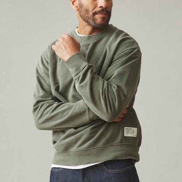 American Giant Vintage Washed Relaxed French Terry Sweatshirt Olive Mens XL NWOT